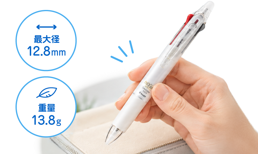 魅力01：「スリムで持ち歩きやすい」イメージ写真